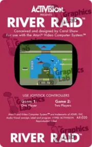 Replacement Game Cartridge Label - River Raid for Atari 2600