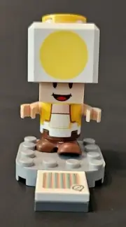 Lego Minifigure Super Mario Yellow Toad - Happy, Walking mar0113 Brand New