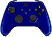 Custom Controllerzz Wireless Controller for Microsoft Xbox Series X/S & Xbox One - Custom Soft Touch Feel - Custom Xbox Series X/S Controller (X/S Blue Chrome)