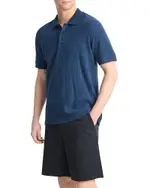 Vince Variegated Texture Polo Shirt