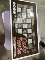 Luxury Backgammon Board & Chess Set Handmade Wood Mosaic & Pearl Brass Pieces