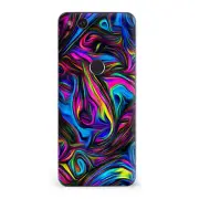 Google Pixel 2 Skins Decal Wrap Neon Color Swirl Glass