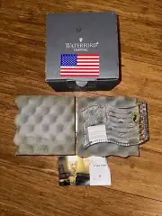 Waterford Crystal American Flag Paperweight With Original Box