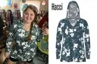LuLaRoe Eliza Long Sleeve Hooded Shirt PLUS Size 2XL Teal Floral Hacci Tunic NWT