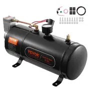 12V Air Compressor with Tank 0.8 Gallon/3 L, Train Horn Air Compressor, 120 psi Working Pressure Onboard Air Compressor System for Train Air Horns, Inflating Tires, Air
