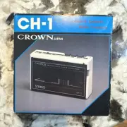 RARE NOS Vintage Crown Japan CH-1 Stereo Radio Portable Cassette Player ~ White