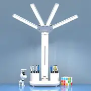 4 Head LED Desk Lights 3 Color Reading Lamp for Studying Dorm Kids Room