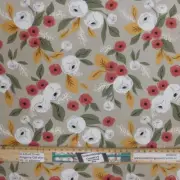 Patchwork Quilting Sewing Fabric Moda Flower Pot Taupe 50x55cm FQ