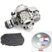 49cc 2-Stroke Engine 44T Sprocket T8F Chain Pull Starter 3rd Bearing Support