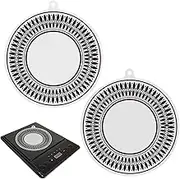 2pcs Induction Cooktop Mat, Induction Cooktop Protector Mat, Multifunctional Silicone Mats for Cooktop Cover (24cm)