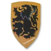 Medieval Crusader Lion Shield - Hand Painted