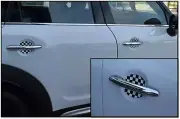 Checkered Flag for 2017-2020 Mini Cooper Door Handle Cup Bowl Scratch Guards m (for: Mini)