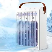 Portable Air Conditioner, 1000ML Mini Air Conditioning Fan with Cooling Mist,USB 7 Color Ambient Light Personal Air Conditioner,5Speed Quiet Timable Air Cooler for Desktop,Office, Bedroom,Study,Travel