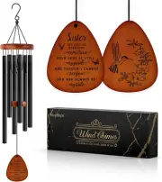 Memorial Wind Chimes for Sympathy, Bereavement, Keepsake Gift, Garden Décor