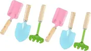 Vaguelly 2 Garden Tools Toy Toys for Mini Sand Toys Garden Tools Beach Toys Garden Toys Tools for Toys Gardening Shovel Gardening Tools Bamboo