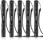 LED Flashlight Penlight Pocket Torch 1000 Lumens Battery-Powered Handheld 5 PCS