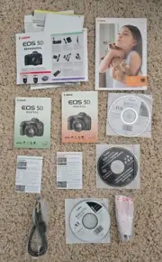 Canon EOS 5D Instruction Owners Manual EOS 5D Book, cables and software NEW