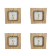 4x Urban Kiana Wooden 4x4" Photo Frame Home Decorative Picture Display Natural