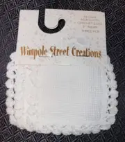 2 Wimpole Street Creations 14 Count Cross Stitch Aida Squares 3" Crochet Edge