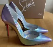 Christian Louboutin Iriza 100 Iridescent Gradient Pointy d'orsay Pumps Sz 37