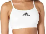 adidas Women's Powerreact Training Light Support Sports Bra WHITE Size LDD