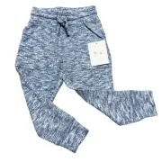 Rumi + Ryder NWT Toddlers Size 3T Blue Slub SOFT Pull-On Drawstring Jogger Pants