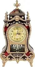 Vintage Style Table Clock Antique Home Hotel Decorative Desk Alarm Clocks with 12 Songs for Reporting Time