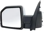 18+4 Pins Door Mirror, Compatible With Ford F150 2015-2020 Electroplated Double Plug Power Folding Camera Side Mirror ﻿(Left)