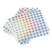 Capital Letter Stickers, Alphabet Q Round Self-Adhesive Reflective 10 Sheets