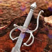 Legend Of Zoro Sword Replica Damascus Steel Medieval Sword With Sheath