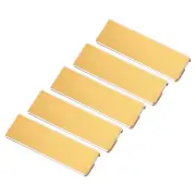 2.73 x 0.78inch Engraved Name Tags Kit 5Pcs Blank Badge with Pin,Gold Tone