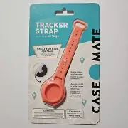 Casemate Tracker Strap Wristband Case for Apple AirTag - CORAL SILICONE For Kids