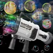 64 Holes Bubble Gun Toy Automatic Machine Kids Outdoor Gatling Soap Water Fun