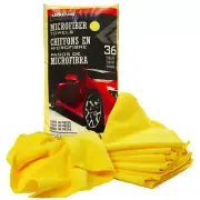 36pcs Kirkland Microfibre Car Drying Towels Ultra Soft Cleaning Plush Cloth Glas