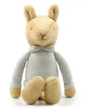 The Peanutshell Bunny Plush Knitted Cotton Soft Animal Baby Toy 35cm in Brown