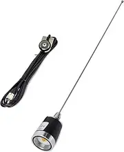 HYS UHF VHF 2meter 70CM 21inch NMO Antenna with NMO Mount 5meter(16.4ft) PL259(UHF Male) RG58 Coax Cable Bracket Mount for Trunk Car Mobile Radio Transceiver