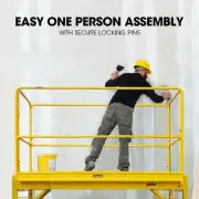 Heavy-Duty Safety Guard Rail for Mobile Scaffolds - Steel, 0.61 Meter
