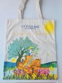 在飛比找Yahoo!奇摩拍賣優惠-全新 L'OCCITANE 歐舒丹 帆布書包(A4)肩背旅行