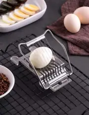 1pk Stainless Steel Boiled Egg Slicer Cutter