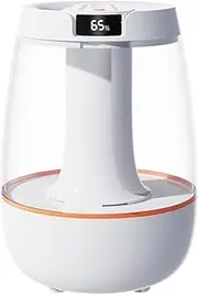 Humidifier for Bedroom, Cool Mist Humidifiers with 20dB Quiet Air Humidifier with Night Light Waterless Auto Shut-Off for Home Baby Office Travel