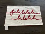 POTTERY BARN FALALA EMBROIDERED LUMBAR PILLOW COVER 16x26 CHRISTMAS NEW