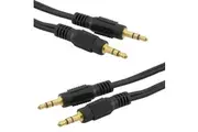 2PK PRO.2 10m Stereo AUX Extension Cable Lead 3.5mm M to Male Plug Auxiliary