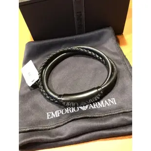 EMPORIO ARMANI 皮革手環