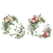 2Pcs Wedding Arch Flowers Garland Ornament Corner Row Hanger Handcraft Backdrop