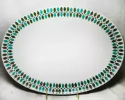 ROSENTHAL EMERALD Oval Platter 16.5" LARGE Medallion Shape NEW NEVER USED