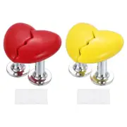 4Pcs Toilet Tank Button Toilet Button Pusher Toilet Replacement Red Yellow