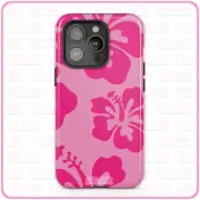 Hibiscus (Pink) iPhone Case Tough Pro 13 Max 16 15 14 MagSafe