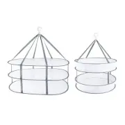 3-Tier & 2-Tier Mesh Clothes Drying Rack Folding Sweater Drying Rack