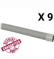 9x 1m Pool Hoses MX6, MX8 , T3, T5 ZODIAC / BARRACUDA POOL CLEANER GREY GENUINE