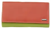 Franco Bonini - 4206 Classic Flap over ladies leather wallet - Orange Multi